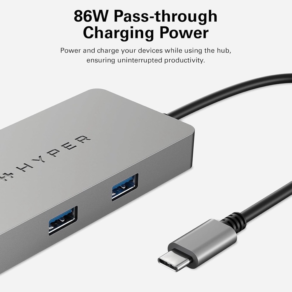 Hype USB-C Multi-Port Adapter - Silver - Picture 2 of 10